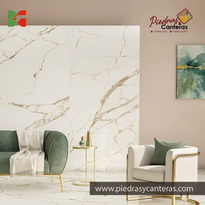 Porcelanato Calacatta Gold porcelanato de alta resistencia.