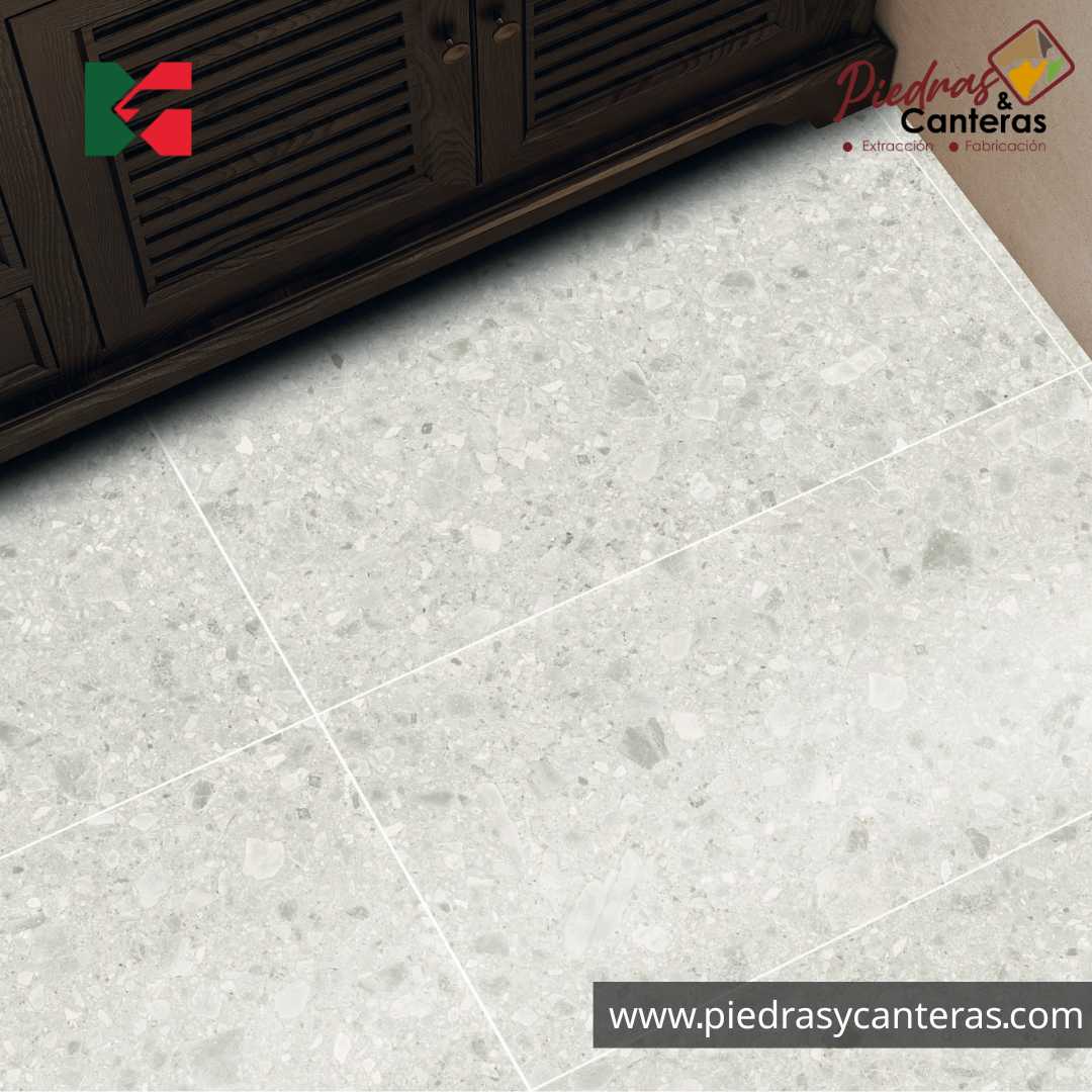 Porcelanato mistral gris claro render