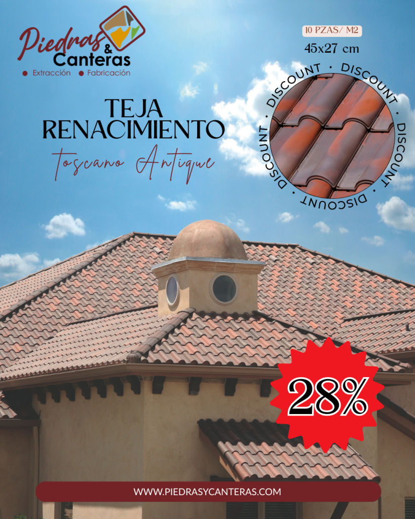 Teja Renacimiento antique toscano promocion