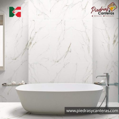 carrara gold porcelanato render