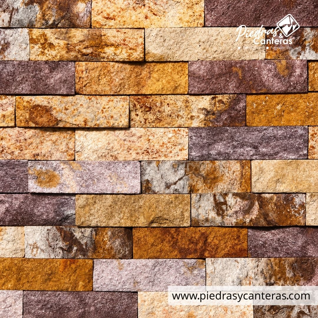 Marmuro Rojo Travertino es una cintilla de mármol ideal para interiores y exteriores, es de mármol natural tronchado en color rojos y amarillo intenso.