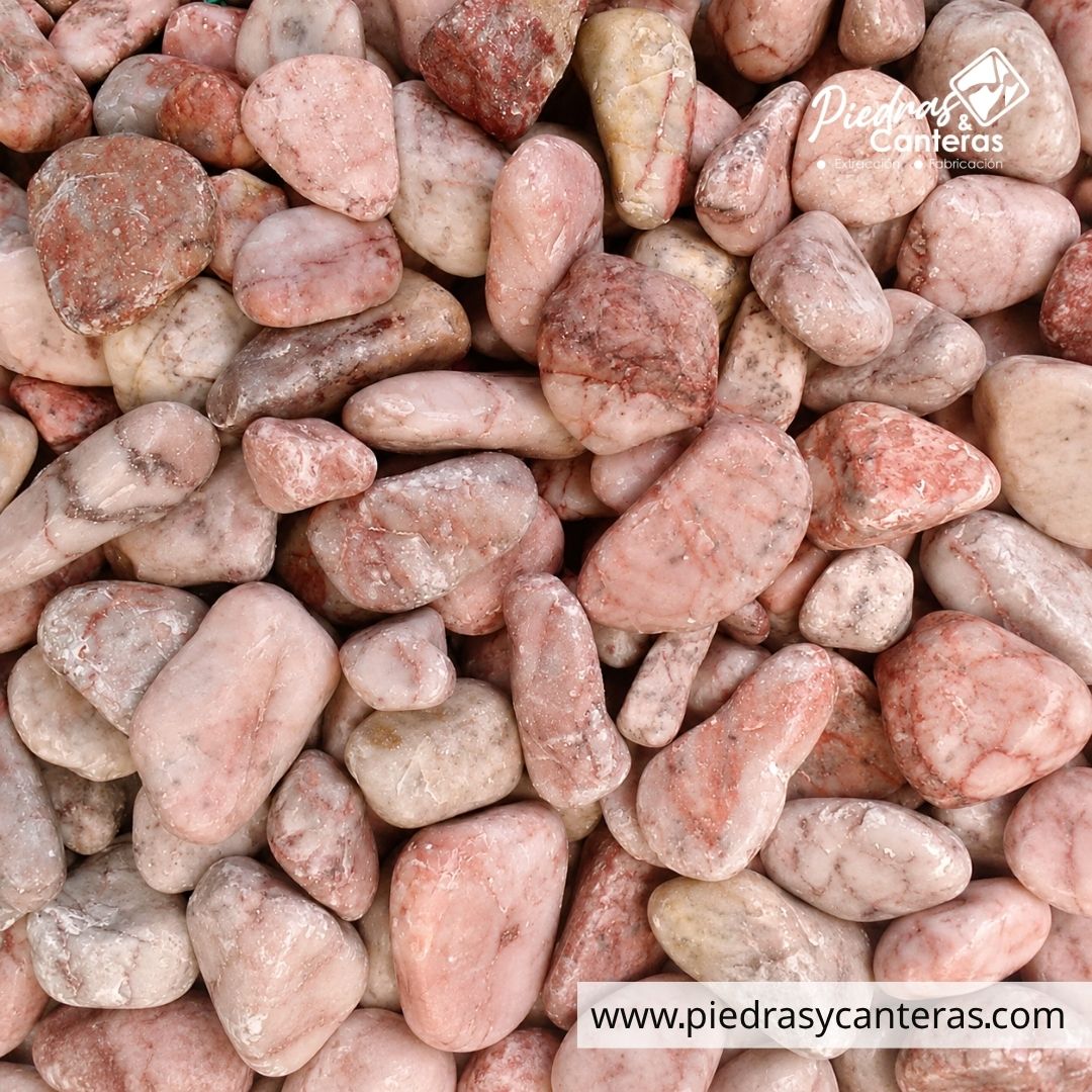 La Piedra de Mármol Rosa 1" es una piedras 100% natural.