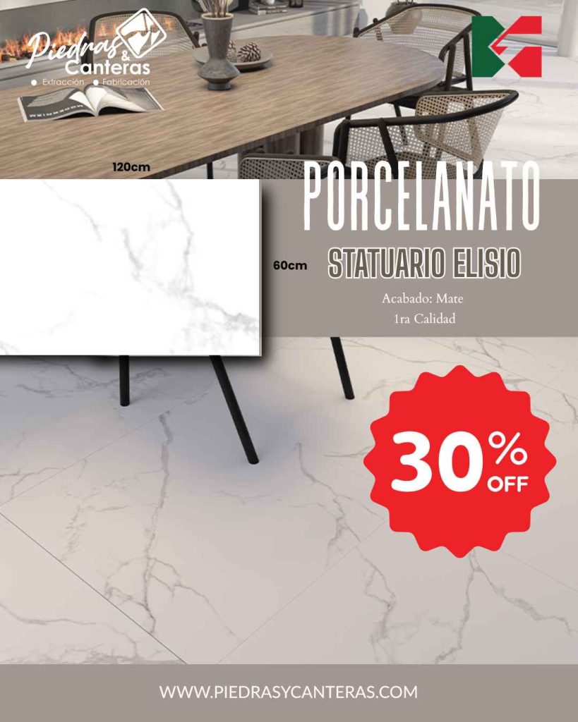 Porcelanato Statuario Elisio Promociones