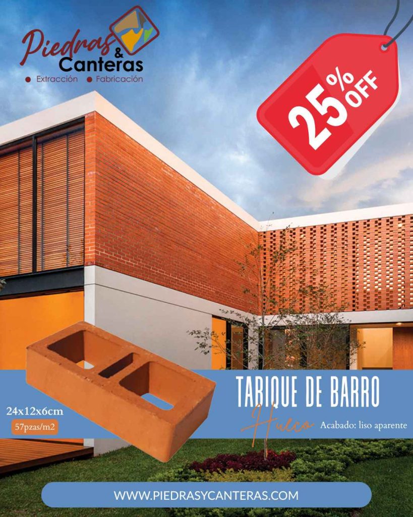 Tabique de Barro Liso Hueco Promociones