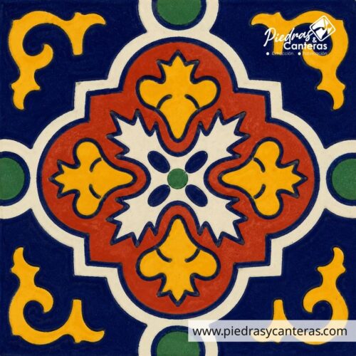 Talavera Dolores Fondo Azul