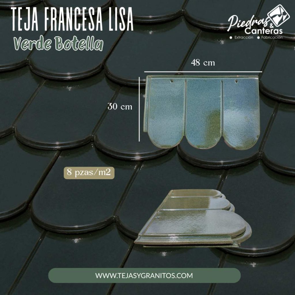 teja francesa lisa verde botella galeria