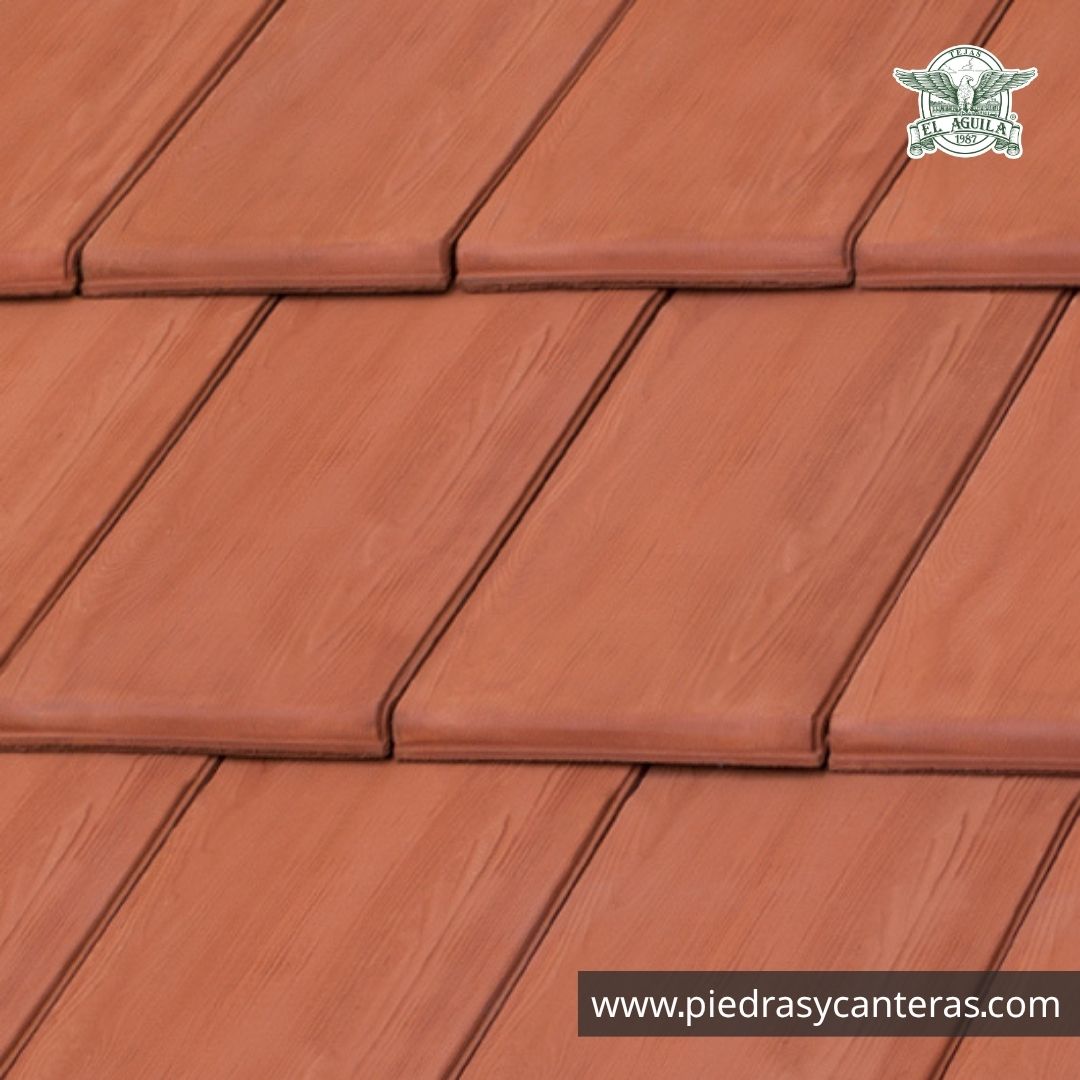 Teja Plana Madera Terracota